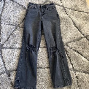 Black high waisted baggy jeans